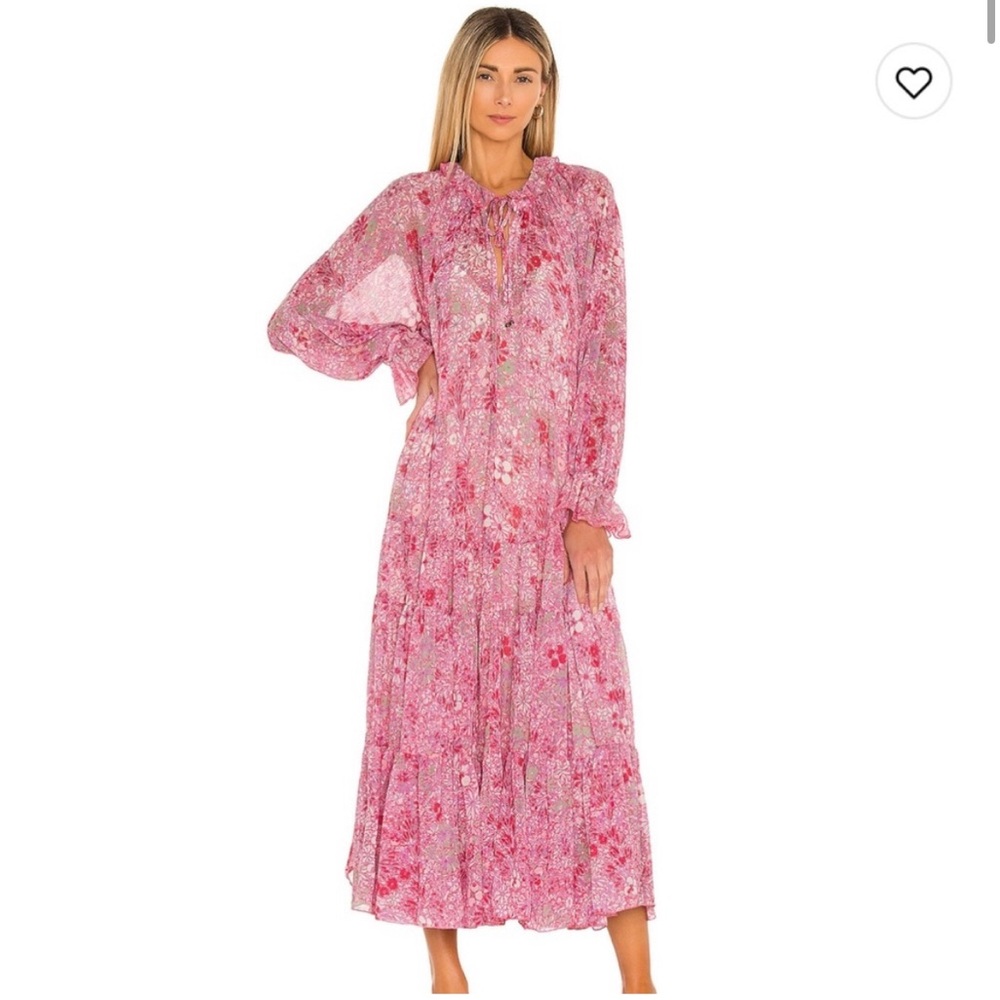 Free People Feeling Groovy Pink Maxi Dress Sz Small